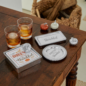 Mariposa Pumpkin Napkin Weight Set Orange, Cream, Silver