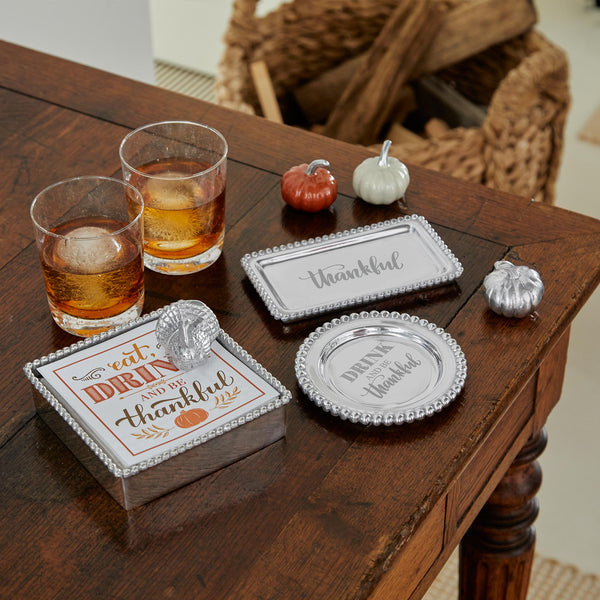 Load image into Gallery viewer, Mariposa Pumpkin Napkin Weight Set Orange, Cream, Silver
