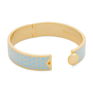 Halcyon Days Honeycomb Forget-me-not & Gold Bangle