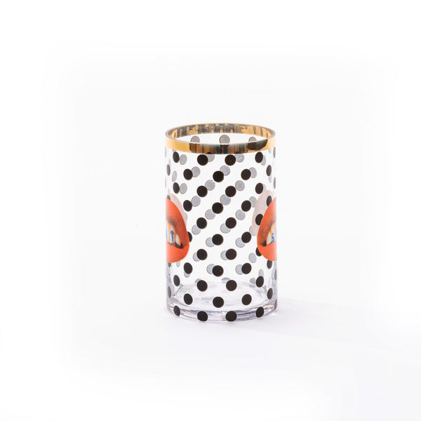 Load image into Gallery viewer, Seletti Glass Vase Shit Pois Cylindrical small
