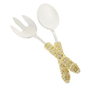 Olivia Riegel Gold Windsor Salad Serving Set