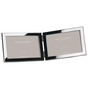 Addison Ross Landscape Silver Plated Double Photo Frame - 4 x 6 in Double (Landscape)