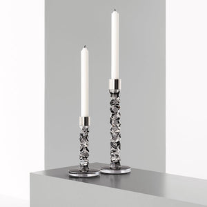 Orrefors Carat Candlestick Graphite Large