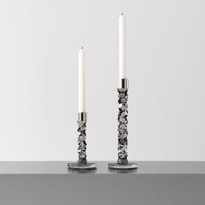 Orrefors Carat Candlestick Graphite Large