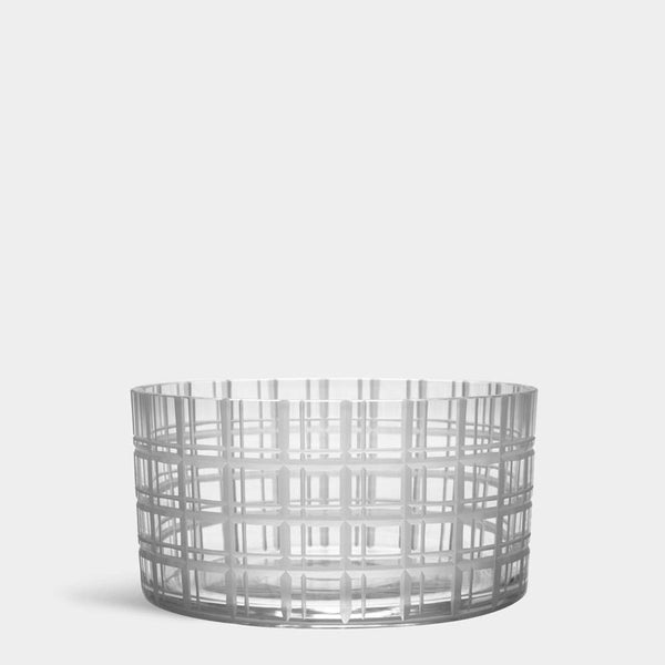Load image into Gallery viewer, Orrefors Cut In Number Checkered Bowl Small
