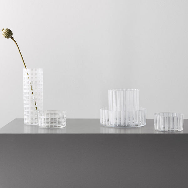 Load image into Gallery viewer, Orrefors Cut In Number Stripes Bowl Small
