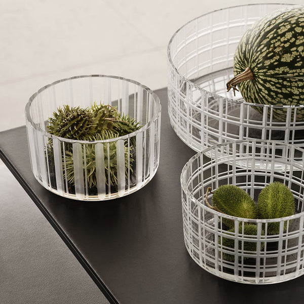 Load image into Gallery viewer, Orrefors Cut In Number Stripes Bowl Small
