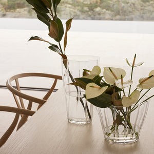 Orrefors Reed Vase Clear Low