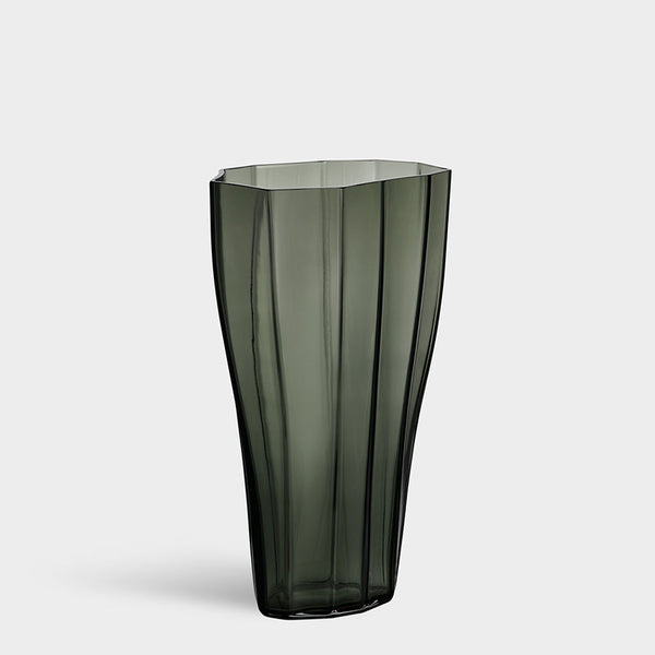 Load image into Gallery viewer, Orrefors Reed Vase Moss Green Medium
