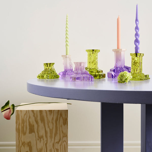 Load image into Gallery viewer, Kosta Boda Rocky Baroque Candlestick Kryptonite Large
