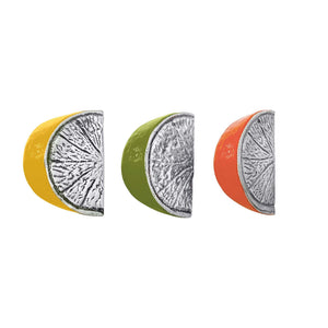 Mariposa Citrus Lemon, Lime and Orange Slice Napkin Weight Set of 3