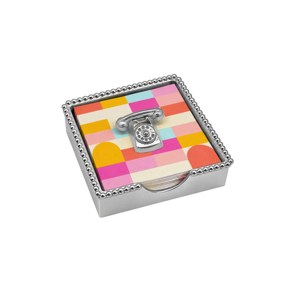Load image into Gallery viewer, Mariposa Telephone (8488) Beaded Napkin Box Set
