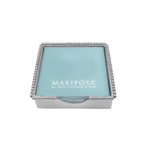 Mariposa Beaded Cocktail Napkin Box with Insert