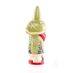 Vaillancourt Folk Art - Woodland Father Christmas with Cardinals - Chalkware Figurine