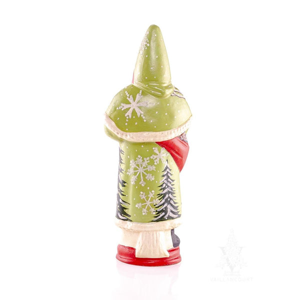 Load image into Gallery viewer, Vaillancourt Folk Art - Woodland Father Christmas with Cardinals - Chalkware Figurine
