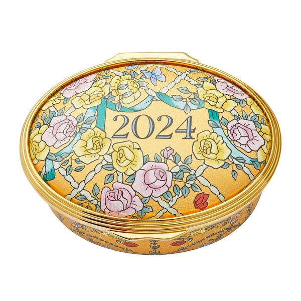 Load image into Gallery viewer, Halcyon Days &quot;2024 Annual - A Year to Remember&quot; Enamel Box
