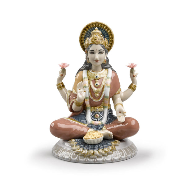 Load image into Gallery viewer, Lladro Goddess Sri Lakshmi Figurine
