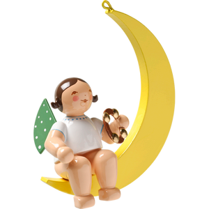 Wendt & Kuhn Angel with Headless Tambourine, in Moon Figurine