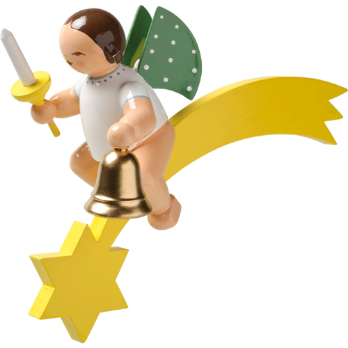 Wendt & Kuhn Angel with Bell and Candle, on Comet Figurine