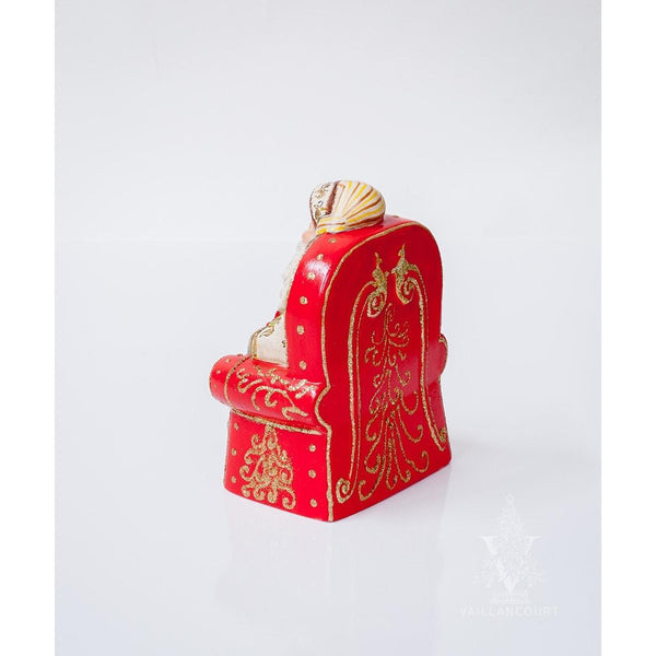 Load image into Gallery viewer, Vaillancourt Folk Art - Santa On His Red Throne - Chalkware Figurine
