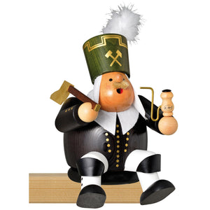 KWO Miner, Sitting, Oversize Smoker - 10.6" - Incense Smoker