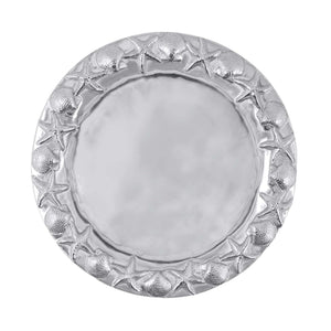 Mariposa Seashell Border Round Platter