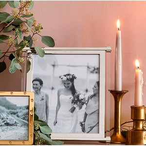 Addison Ross Acrylic & Silver Pillar Photo Frame - 5 x 7 in