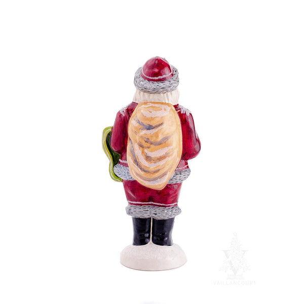 Load image into Gallery viewer, Vaillancourt Folk Art - Burgundy Wine Santa - Chalkware Figurine
