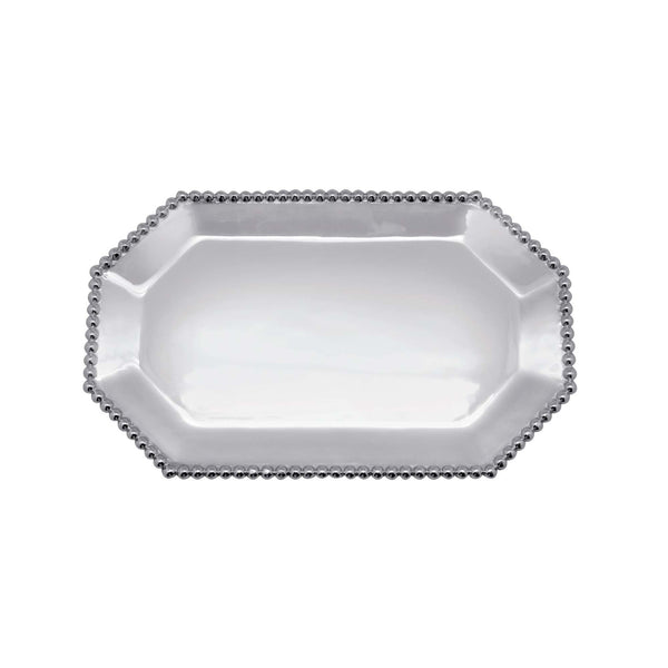 Load image into Gallery viewer, Mariposa Pearled Small Rectangular Octagonal Tray
