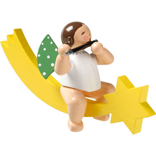 Wendt & Kuhn Angel with Transverse Flute, on Comet Tail