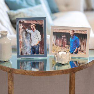Addison Ross Denim Enamel & Silver Frame - 5 x 7 in