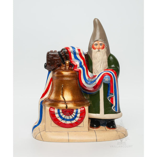 Load image into Gallery viewer, Vaillancourt Folk Art - Liberty Bell Santa - Chalkware Figurine
