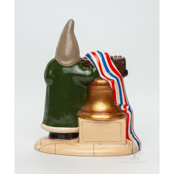 Load image into Gallery viewer, Vaillancourt Folk Art - Liberty Bell Santa - Chalkware Figurine
