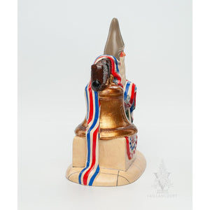 Vaillancourt Folk Art - Liberty Bell Santa - Chalkware Figurine