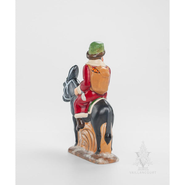 Load image into Gallery viewer, Vaillancourt Folk Art - Santa With Oranges on Mule - Chalkware Figurine
