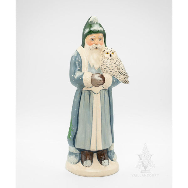 Load image into Gallery viewer, Vaillancourt Folk Art - Owl Whisperer Santa - Chalkware Figurine
