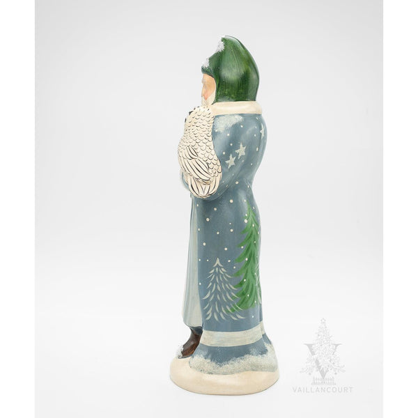 Load image into Gallery viewer, Vaillancourt Folk Art - Owl Whisperer Santa - Chalkware Figurine
