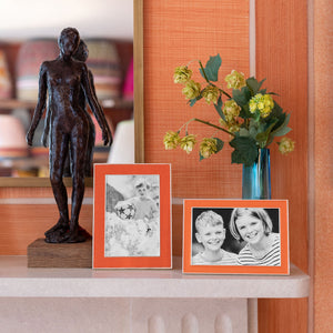 Addison Ross Orange Enamel & Silver Frame - 4 x 6 in