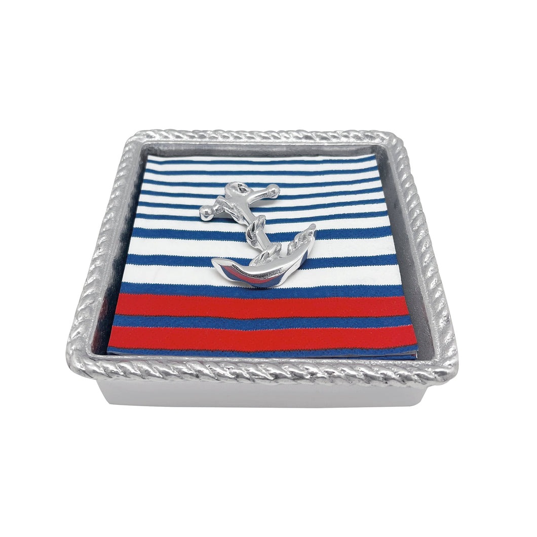 Mariposa Anchor (2992) Rope Napkin Box Set