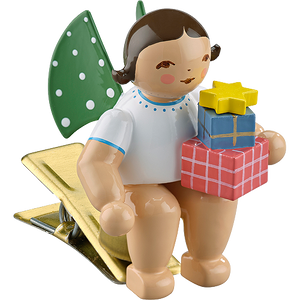 Wendt & Kuhn Angel with Gifts, on Clip Figurine