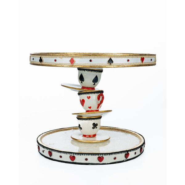 Load image into Gallery viewer, Katherine's Collection Topsy Turvy Teacup Cake Plate
