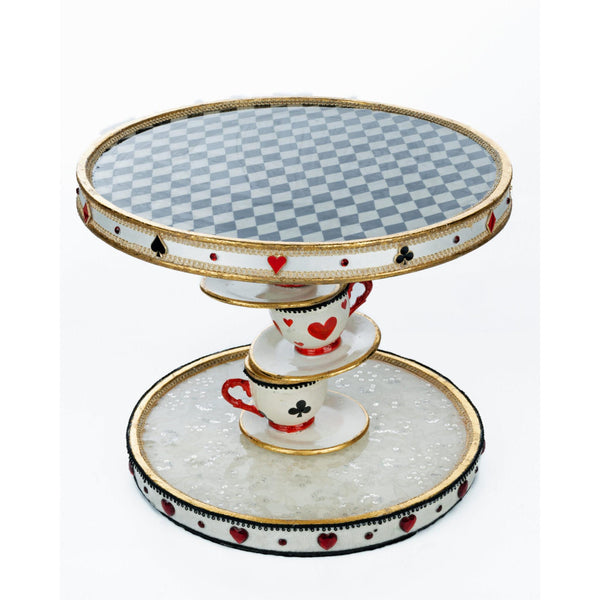 Load image into Gallery viewer, Katherine's Collection Topsy Turvy Teacup Cake Plate
