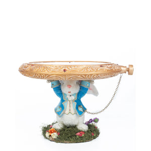 Katherine's Collection White Rabbit Cake Plate