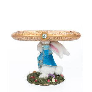 Katherine's Collection White Rabbit Cake Plate