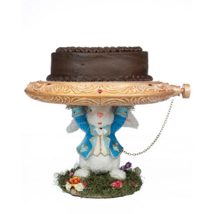 Katherine's Collection White Rabbit Cake Plate