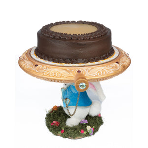 Katherine's Collection White Rabbit Cake Plate