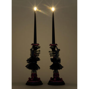 Katherine's Collection Skeleton Hand Candle Sticks Set of 2