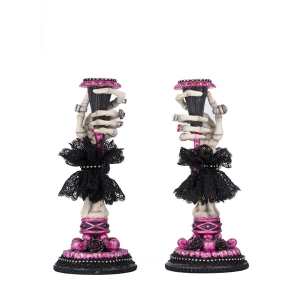 Load image into Gallery viewer, Katherine's Collection Skeleton Hand Candle Sticks Set of 2
