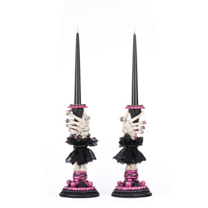 Katherine's Collection Skeleton Hand Candle Sticks Set of 2