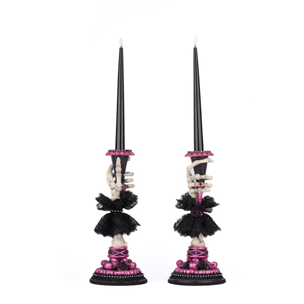 Load image into Gallery viewer, Katherine's Collection Skeleton Hand Candle Sticks Set of 2
